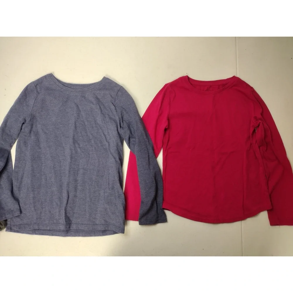 Cat & Jack Girls Long Sleeve Top Bundle Size S 6/7 5 Piece Lot